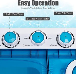 Máy giặt và máy sấy di động, máy giặt cửa trên, dung tích lớn 9KG/13KG/15KG, máy giặt hai thùng bán tự động - Product Image 2