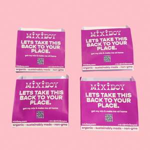 Sacs en papier alimentaire personnalisés avec logo imprimé, en papier ciré, rose et blanc, pour emballage de beignets, croissants et biscuits - Product Image 5