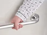 Barre d'appui de sécurité murale en acier inoxydable 304, finition chrome poli, pour salle de bain, douche, toilettes, hôtel, maison de retraite