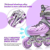 Patins à roulettes professionnels à 4 roues, patins en ligne de slalom, taille réglable, chaussures de roller pour adultes et enfants