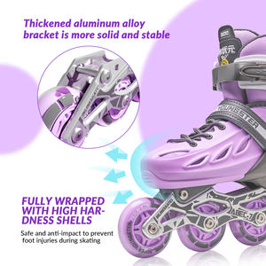 Professionnel 4 roues patins à roulettes en gros patins à roues alignées Slalom <span class=keywords><strong>taille</strong></span> réglable chaussures de patinage à roulettes pour adultes enfants - Product Image 6