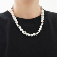 Collier Hip Hop Léger de Luxe Bijoux Y2K Trendy Femmes Hommes Faux Collier Choker