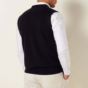 Nuovi arrivi <span class=keywords><strong>gilet</strong></span> da <span class=keywords><strong>uomo</strong></span> classico con scollo a V 70% <span class=keywords><strong>lana</strong></span> 30% Cashmere Pullover lavorato a maglia per Computer a molla di alta qualità - Product Image 3
