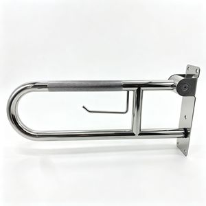 Barre d'appui pour toilettes en acier inoxydable, pliable, en forme de U, antidérapante, sans obstacle, pour personnes âgées et handicapées - Product Image 3