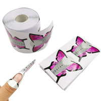 500 pièces de gabarits autocollants professionnels pour extensions d'ongles en gel UV acrylique, outils de guide pour nail art, autocollant NAT056