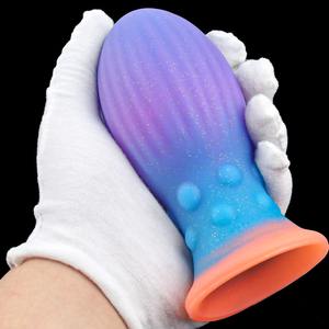 男性女性のための高品質の優れた柔軟性シリコン発光ディルドグローカラフルなアナルプラグ - Product Image 3