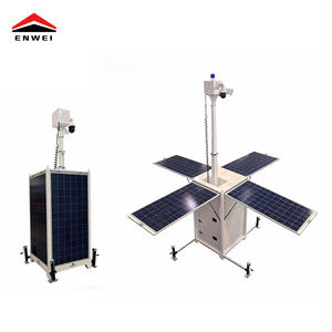 Tour de vidéosurveillance solaire cubique avec mât de 6 m pour la sécurité des chantiers temporaires en zones éloignées - Product Image 6