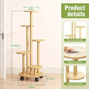 Supports de <span class=keywords><strong>plantes</strong></span> <span class=keywords><strong>en</strong></span> <span class=keywords><strong>bois</strong></span> de bambou écologiques et naturels de style moderne du milieu du siècle <span class=keywords><strong>pour</strong></span> <span class=keywords><strong>plantes</strong></span> <span class=keywords><strong>d</strong></span>'<span class=keywords><strong>intérieur</strong></span> - Product Image 6
