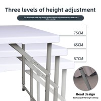 Table pliante Shengtai 120 cm moulée par soufflage, moderne, simple, réglable, portable, facile à plier, 5-10 kg, 60x120x74 cm, directement de l'usine