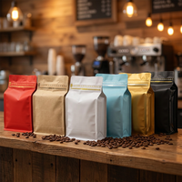 Bolsa de Café con Diseño Personalizado de la Noche Estrellada, Sellado de Ocho Lados, Cierre Hermético, Válvula de Desgasificación Unidireccional, Fondo Plano