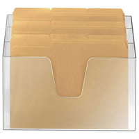 Organisateur de fichiers de bureau en acrylique transparent, porte-documents incliné à 3 niveaux pour le rangement de bureau, personnalisation OEM disponible