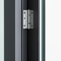 Porte patio pliante moderne en aluminium Deyu, double vitrage trempé, design minimaliste, anti-pincement, garantie 3 ans, modèle