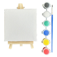 Civière vierge personnalisée peinture d'image mini cadre en toile avec chevalet en bois