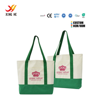 Sac fourre-tout en toile de coton brodé personnalisé XingHe, sac de courses réutilisable pour événement promotionnel ou cadeau publicitaire