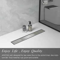 Caniveau de douche anti-odeur de haute qualité, drain de sol linéaire en acier inoxydable SS304 de 600 mm, le plus vendu