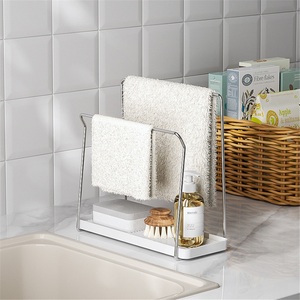 Stainless Steel Kitchen Drain <b>Dish</b> <b>Rack</b> Narrow Countertop Storage Drying <b>Rack</b> Waterproof Non-Folding Double Tier Modern - Product Image 3