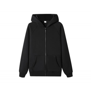 Sudadera con capucha y cremallera completa con logotipo personalizado, opciones multicolor, forro polar suave y cálido, manga raglán, informal para uso diario. - Product Image 5
