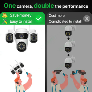 Cámara de Seguridad Exterior Wistino con 4 Lentes HD 16MP 4G IP, Detección Humana PIR, Batería Solar, Sirena Integrada, Cámara AOV - Product Image 6