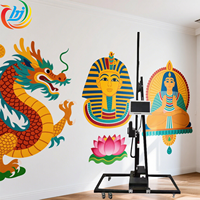 Nueva máquina de impresión de murales de pared de peso ligero tinta UV 3D 5D diseño de habitación de oficina impresora de inyección de tinta de pared Vertical