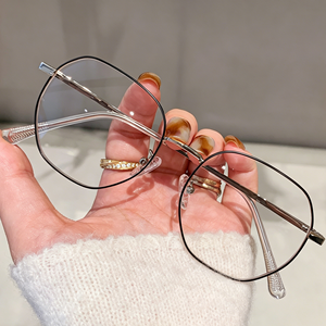 Gafas con Filtro de Luz Azul para Miopía, Diseño Hexagonal, Patrón Geométrico, Montura Completa, Estilo Estudiantil, Unisex, Decorativas - Product Image 3