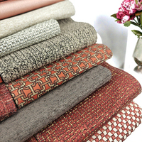 Tissu d'ameublement jacquard imperméable en rayonne/polyester, résistant à l'huile et à l'abrasion, avec motifs arabes dorés, échantillon gratuit