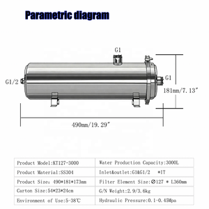 SKT127-3000L मैन्युअल स्व-सफाई नल नल की बोतल घरेलू औद्योगिक जल फिल्टर - Product Image 3