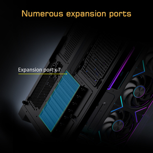 Boîtier PC de jeu Lovingcool ATX panoramique, design incurvé en verre monobloc, vue panoramique, support AIO 240 mm, en vrac pour les constructeurs de systèmes - Product Image 3
