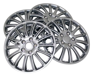 Venta caliente Material duro ABS/PP cubierta de rueda de coche Universal 13 ''14'' 15 ''resistencia al desgaste Color plateado <span class=keywords><strong>tapacubos</strong></span> de llanta central barato - Product Image 4