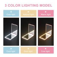 Mini miroir de maquillage pliant Portable lumières Led loupe poche compacte voyage miroirs de courtoisie esthétiques outils de maquillage