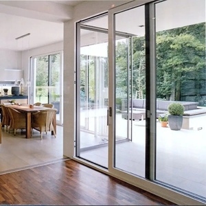 <span class=keywords><strong>Porte</strong></span> double française moderne en aluminium à rupture de pont <span class=keywords><strong>thermique</strong></span>, insonorisée, avec verre, pour balcon intérieur, du sol au plafond - Product Image 4