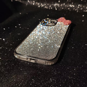 Funda de Teléfono Móvil con Lazo de Diamantes, Elegante y de Lujo, para <span class=keywords><strong>iPhone</strong></span> 16 15 14 13 <span class=keywords><strong>12</strong></span> Promax 7 8 Plus <span class=keywords><strong>Mini</strong></span> X XR - Funda Protectora de Moda - Product Image 5