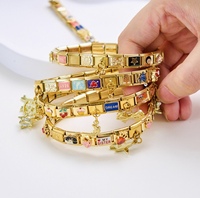 Bracelet à breloques italien en acier inoxydable, styles variés, à faire soi-même, breloques interchangeables, bijoux de mode pour femmes, cadeaux