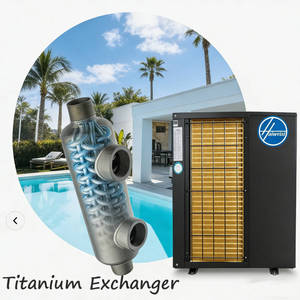 Pompe à chaleur pour <span class=keywords><strong>piscine</strong></span> à source d'air R32 à onduleur complet de 17 kW à 35 kW <span class=keywords><strong>avec</strong></span> boîtier métallique pour usage domestique, hôtelier et extérieur - Product Image 2