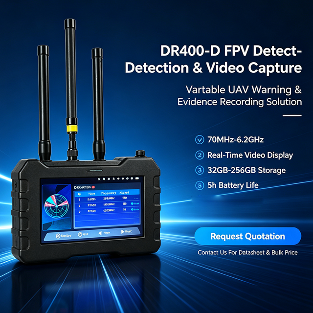 DR400-D FPV Image Portable Handheld Drone Detector Counter-UAS Signal Intelligence System