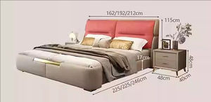 Lits rembourrés sur mesure du fabricant Lits modernes King Size Cadre <span class=keywords><strong>de</strong></span> <span class=keywords><strong>lit</strong></span> avec rangement Ensemble <span class=keywords><strong>de</strong></span> <span class=keywords><strong>lit</strong></span> double nuage avec table <span class=keywords><strong>de</strong></span> chevet - Product Image 5