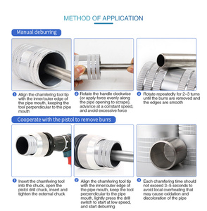 6-36mm 1/4-1-3/8 inch Ống <span class=keywords><strong>deburring</strong></span> công cụ nhôm nội bộ bên ngoài khoan lổ công cụ cho đồng không gỉ nhôm ống thép ống - Product Image 6