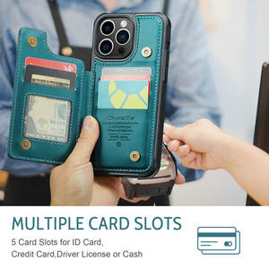 Étui portefeuille supérieur pour <span class=keywords><strong>iPhone</strong></span> 15 14 13 12 11 XR <span class=keywords><strong>SE</strong></span> <span class=keywords><strong>2020</strong></span> ProMax avec couverture arrière détachable 2 en 1 pour <span class=keywords><strong>iPhone</strong></span> 13 Pro Max - Product Image 4