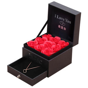 Caja de Regalo Cuadrada de Flores para el Día de la Madre, Caja de Rosas para el Día de San Valentín, Caja de Flores Decorativa, Venta al Por Mayor - Product Image 5