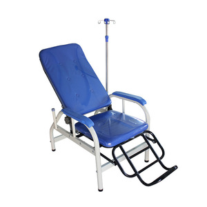 Fauteuil d'infusion Jiasen bleu pour une personne, inclinable, pour clinique, avec accoudoirs - Product Image 4