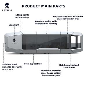 Maison préfabriquée en acier durable avec fenêtres à double vitrage, alimentée à l'énergie solaire, écologique, pour <span class=keywords><strong>hôtel</strong></span>, appartement, entrée - Product Image 3