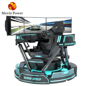 Amusement Park Equipment Driving Interactive F1 Racing Simulator 6-dof 3 Screen Crazy Racing Game