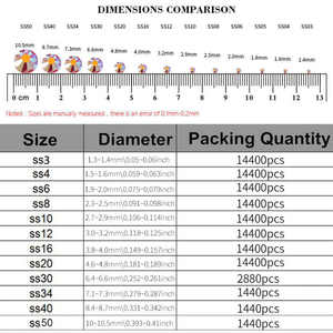 ขายส่ง 100 กรุ๊ส 14400 ชิ้นจํานวนมากแพคเกจ SS6 SS8 SS16 SS20 เหล็กในการถ่ายโอนแก้วคริสตัลหิน Hot Fix AB คริสตัล Rhinestone - Product Image 5