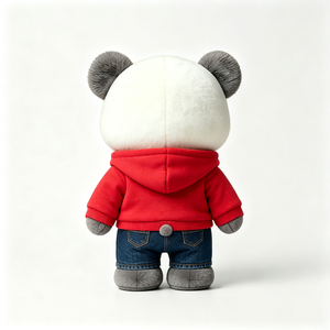 Peluche <span class=keywords><strong>Panda</strong></span> Grigio e Bianco con Felpa Rossa con Zip, Regalo Festivo, Souvenir, Giocattolo di Peluche <span class=keywords><strong>Panda</strong></span> - Product Image 5