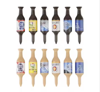 Prêt à expédier cadeaux de golf amusants 3.54 pouces accessoires de golf en plastique durables bouteille de bière t-shirts de golf faits à la main