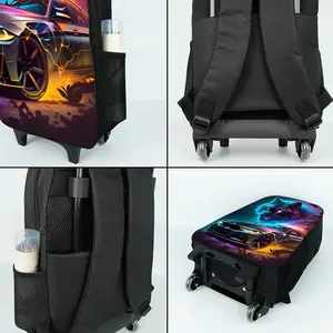 Ensemble <span class=keywords><strong>de</strong></span> <span class=keywords><strong>sac</strong></span> à dos scolaire à <span class=keywords><strong>roulettes</strong></span> Wolf Racing avec boîte à lunch et trousse à crayons, fermeture à glissière, capacité <span class=keywords><strong>de</strong></span> 20 à 35 L, pour enfants unisexes - Product Image 3