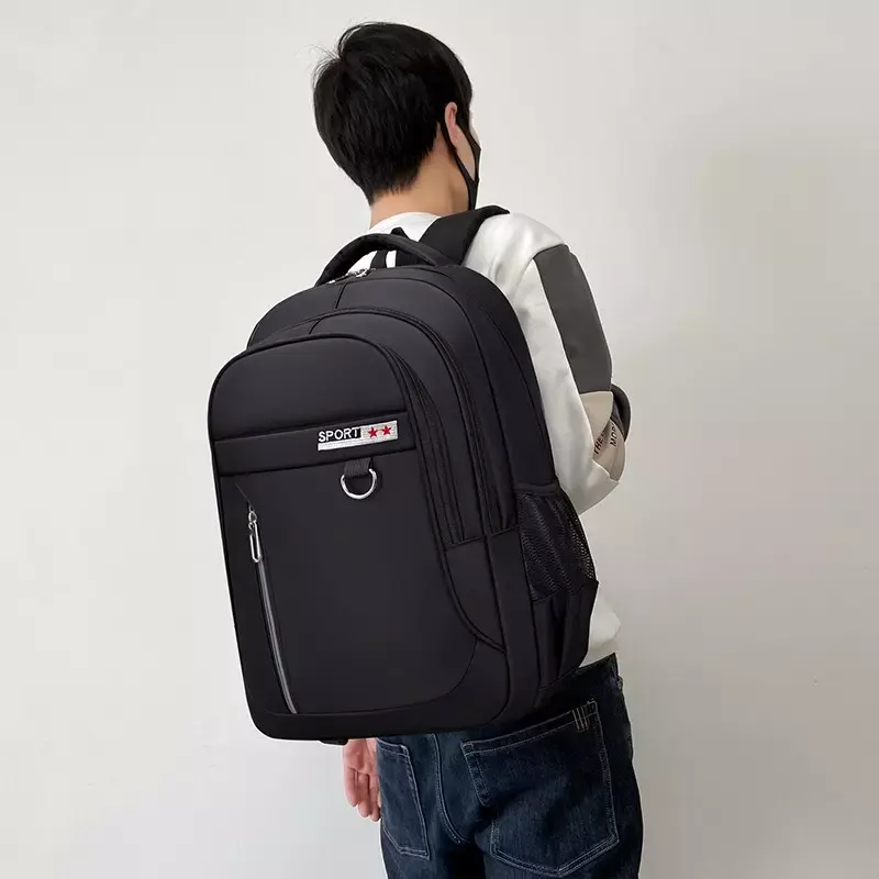 Mochilas escolares de viaje con logotipo personalizado para hombre, mochila antirrobo de gran capacidad con carga usb para ordenador portátil