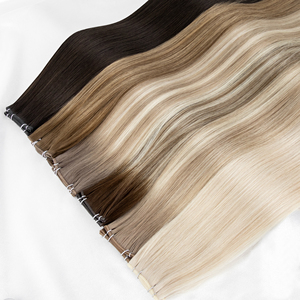 Extensiones de cabello humano de trama Genius más vendidas LeShine, cabello de un donante Invisible, precio de fábrica, proveedor de trama Genius - Product Image 1