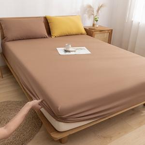 Sábana de lino y algodón impermeable para niños, Sábana de <span class=keywords><strong>cama</strong></span> individual de Color sólido Popular, hecha en China - Product Image 3