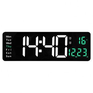 Reloj de Pared LED de 16 Pulgadas con Pantalla Digital Minimalista de Temperatura, Fecha y Semana, Control Remoto ABS para Decoración de Sala de Estar - Product Image 6