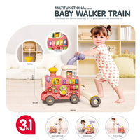 Trotteur d'apprentissage pour bébé 3 en 1 avec roue trotteur musical à pousser jouets cadeau pour bébé tout-petits multifonctionnel éducation trotteur pour bébé jouets